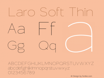 Laro Soft Thin Version 1.000;hotconv 1.0.109;makeotfexe 2.5.65596图片样张