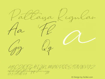 Pattaya Regular Version 1.000;PS 001.000;hotconv 1.0.88;makeotf.lib2.5.64775图片样张