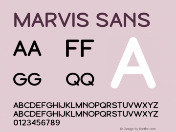 Marvis Sans Version 1.000;hotconv 1.0.109;makeotfexe 2.5.65596图片样张