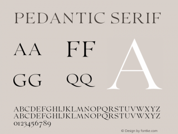 Pedantic Serif Version 1.000;hotconv 1.0.109;makeotfexe 2.5.65596图片样张