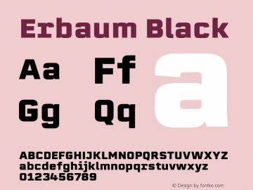 Erbaum Black Version 1.001;Glyphs 3.2 (3219)图片样张