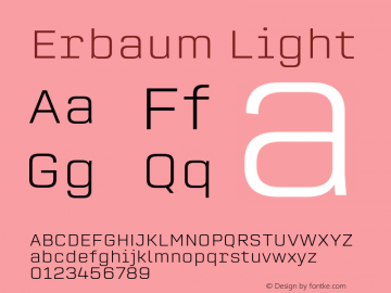 Erbaum Light Version 1.001;Glyphs 3.2 (3219)图片样张