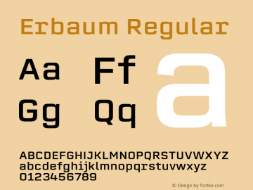 Erbaum Regular Version 1.001;Glyphs 3.2 (3219)图片样张