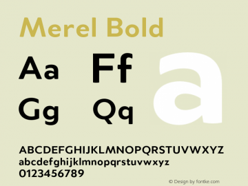 Merel Bold Version 1.001;Glyphs 3.2 (3219)图片样张