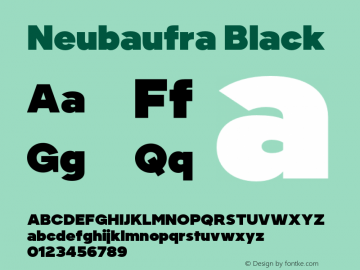 Neubaufra Black Version 1.000;Glyphs 3.1.1 (3148)图片样张