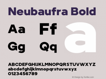 Neubaufra Bold Version 1.000;Glyphs 3.1.1 (3148)图片样张