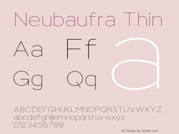 Neubaufra Thin Version 1.000;Glyphs 3.1.1 (3148)图片样张
