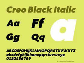 Creo Black Italic Version 1.004图片样张