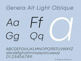 Genera Alt Light Oblique Version 1.000图片样张