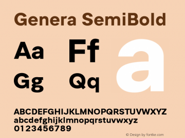 Genera SemiBold Version 1.000图片样张