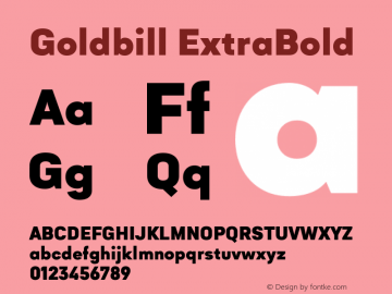 Goldbill ExtraBold Version 1.001图片样张