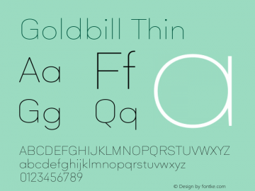 Goldbill Thin Version 1.001图片样张