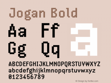 Jogan Bold Version 1.000;June 16, 2022;FontCreator 14.0.0.2843 64-bit图片样张