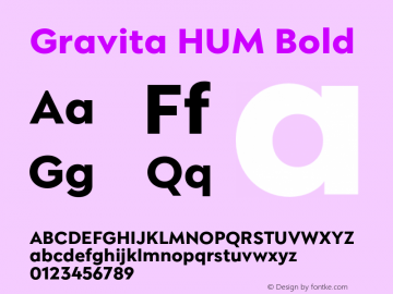 GravitaHUM-Bold 1.000图片样张
