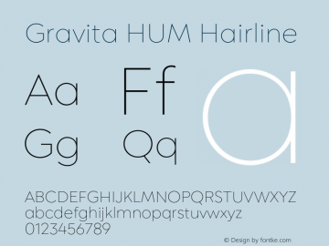 GravitaHUM-Hairline 1.000图片样张