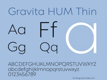GravitaHUM-Thin 1.000图片样张