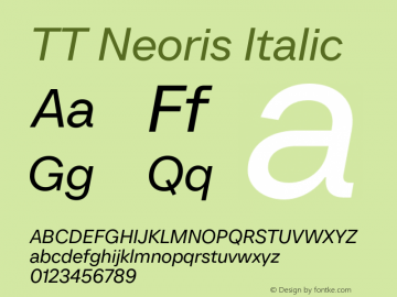 TT Neoris Italic Version 1.000.18082023图片样张