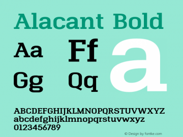 Alacant-Bold Version 1.000图片样张