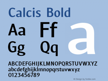 Calcis-Bold Version 1.000图片样张