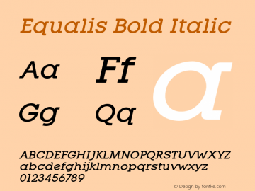 Equalis-BoldItalic Version 1.000图片样张