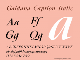 GaldanaCaption-Italic 1.000图片样张
