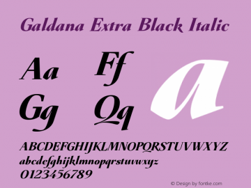 Galdana-ExtraBlackItalic 1.000图片样张