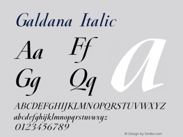 Galdana-Italic 1.0图片样张