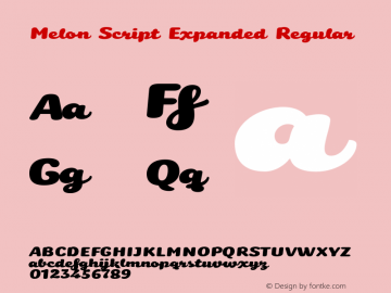 MelonScript-ExpandedRegular 1.000图片样张