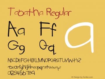 Tabatha Regular Converted from E:\TTFONTS\TABATHA.TF1 by ALLTYPE Font Sample