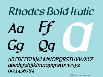 Rhodes-LightItalic Version 1.000图片样张