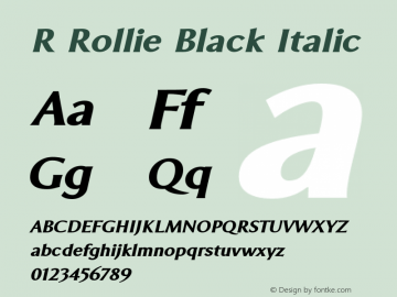 RRollieBlack-Italic Version 1.000图片样张