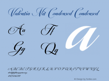 ValentiaNitCondensed Version 1.000图片样张