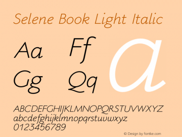 SeleneBook-LightItalic 2.000图片样张