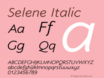 Selene-Italic 1.650图片样张