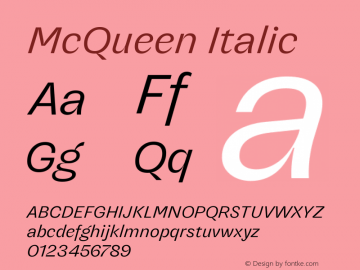 McQueen Italic Version 2.00图片样张