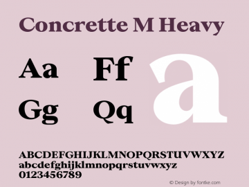 Concrette M Heavy Version 1.000;Glyphs 3.2 (3236)图片样张