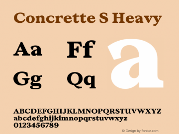 Concrette S Heavy Version 1.000;Glyphs 3.2 (3236)图片样张