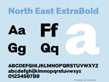 North East ExtraBold Version 1.001;Glyphs 3.1.2 (3151)图片样张