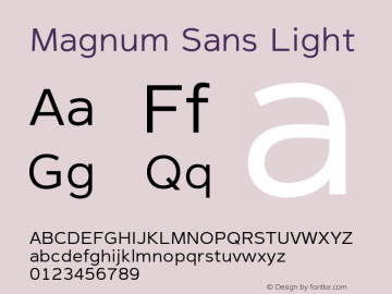 MagnumSans-Light Version 1.000图片样张