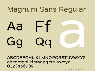 MagnumSans-Regular Version 1.000图片样张