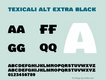 Texicali Alt Extra Black Version 1.000图片样张