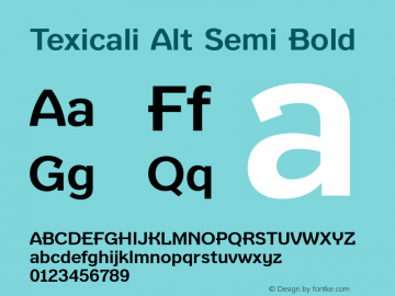 Texicali Alt Semi Bold Version 1.000图片样张