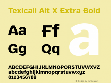 Texicali Alt X Extra Bold Version 1.000图片样张