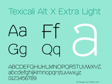 Texicali Alt X Extra Light Version 1.000图片样张