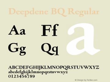 Deepdene BQ Regular 001.000 Font Sample