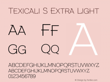 Texicali S Extra Light Version 1.000图片样张
