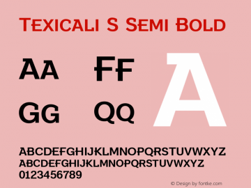 Texicali S Semi Bold Version 1.000图片样张