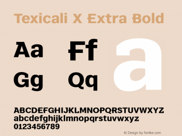 Texicali X Extra Bold Version 1.000图片样张