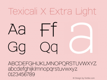 Texicali X Extra Light Version 1.000图片样张