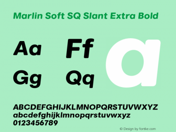 MarlinSoftSQSlant-ExtraBold Version 1.000图片样张